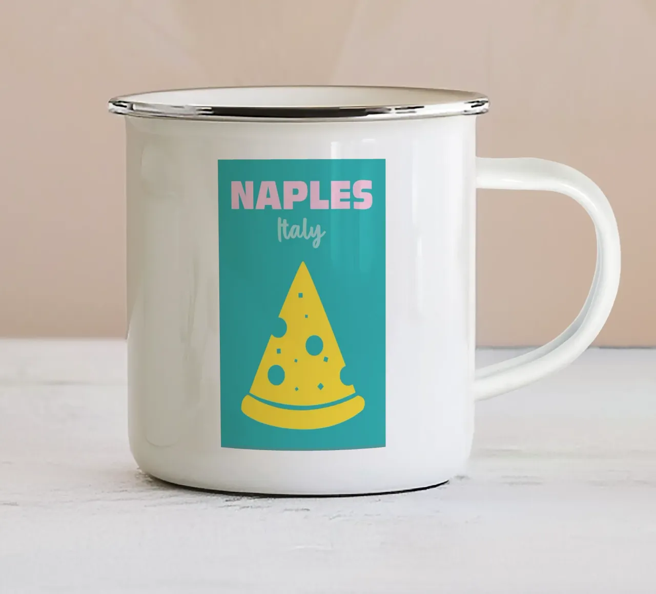 Neaples, Italy tazza in smalto da Art Fart