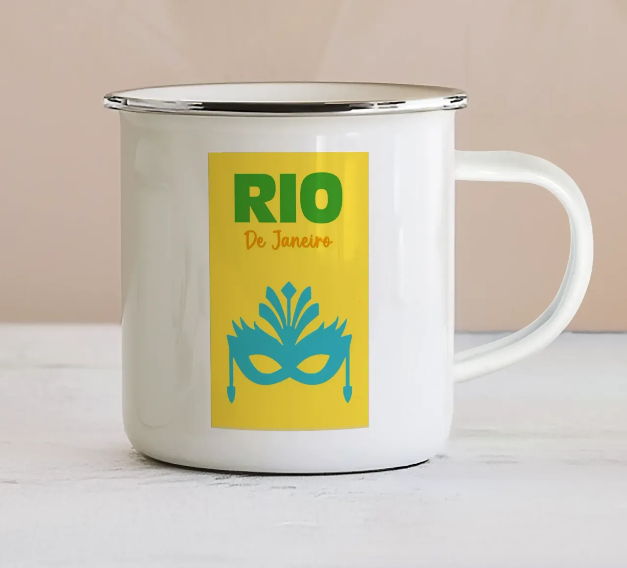 Rio De Janeiro 01 tazza in smalto da Art Fart