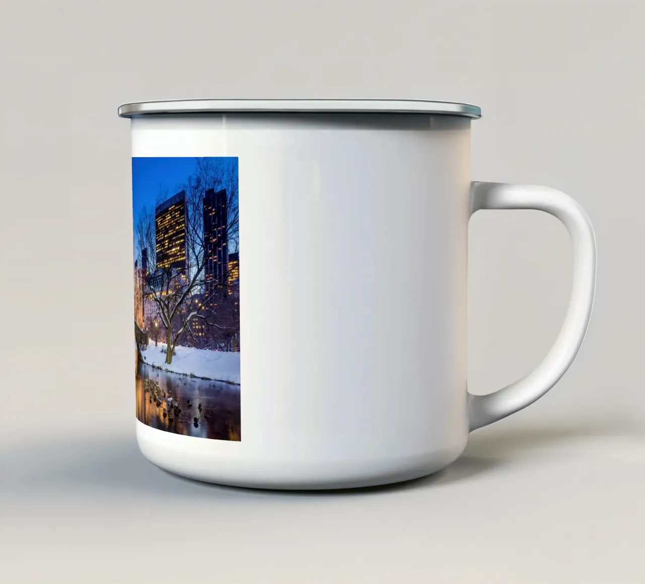 Il ponte di Gapstow in inverno, Central Park, New York, USA tazza in smalto da Wanderlust Vibes