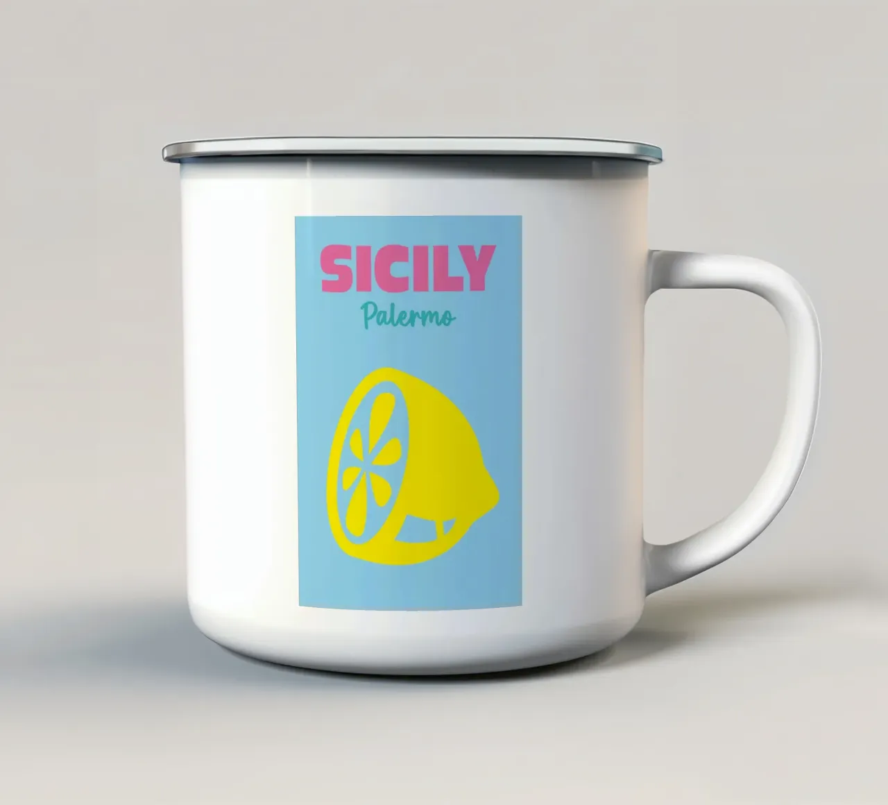 Sicilia, Palermo tazza in smalto da Art Fart