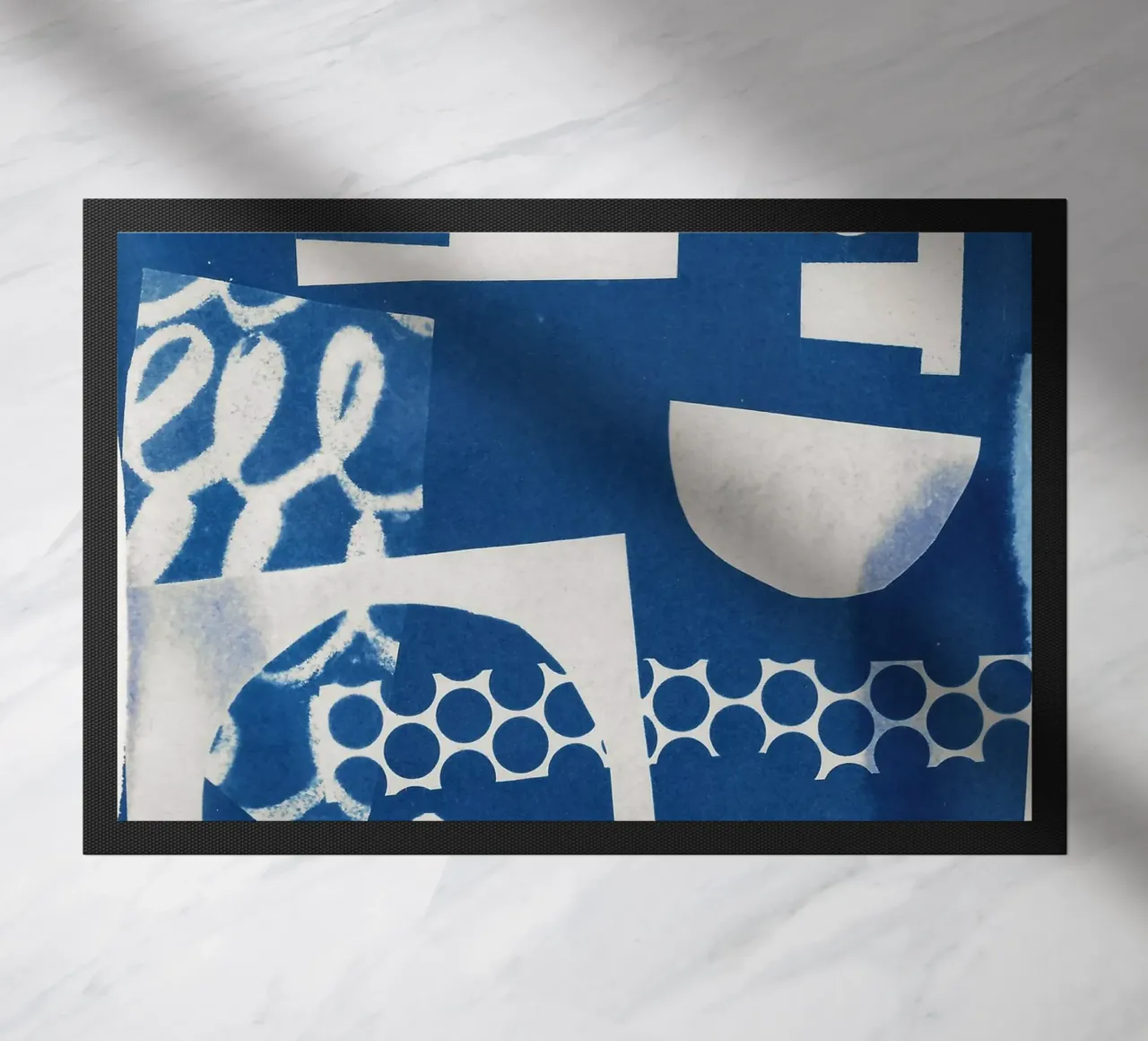 Cianotipia geometrica II zerbino da Kim Hubball Studio