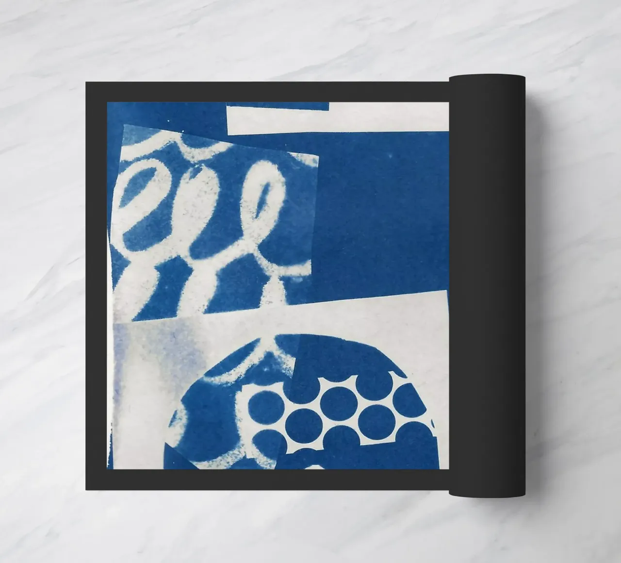 Cianotipia geometrica II zerbino da Kim Hubball Studio