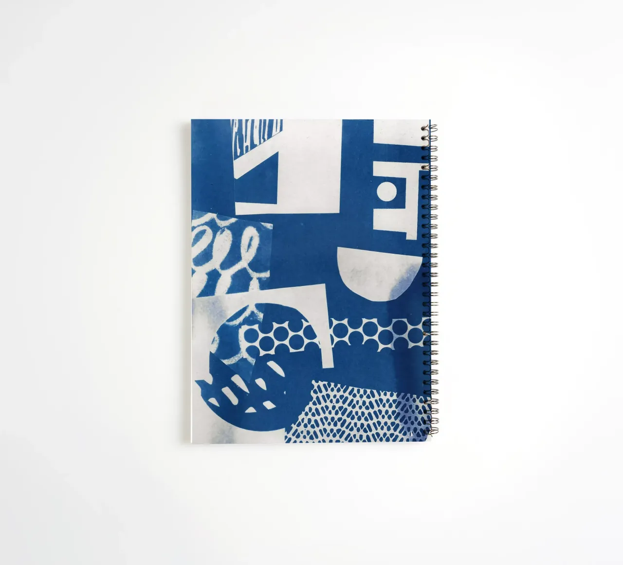Cyanotype géométrique II carnet à spirale de Kim Hubball Studio
