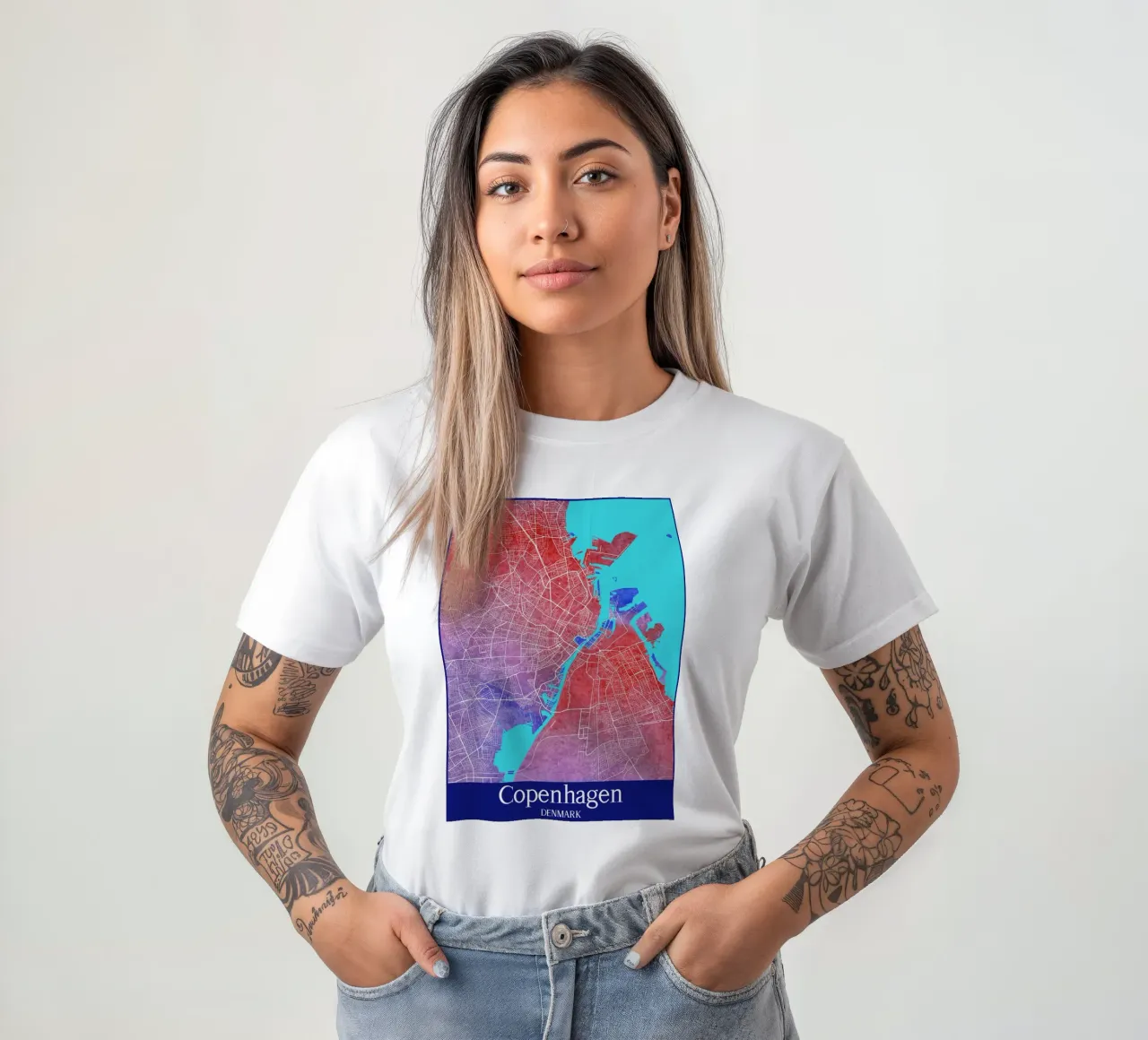 Copenhagen DENMARK t-shirt da WorldPrint