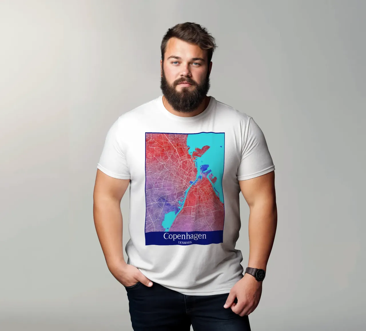 Copenhagen DENMARK t-shirt da WorldPrint