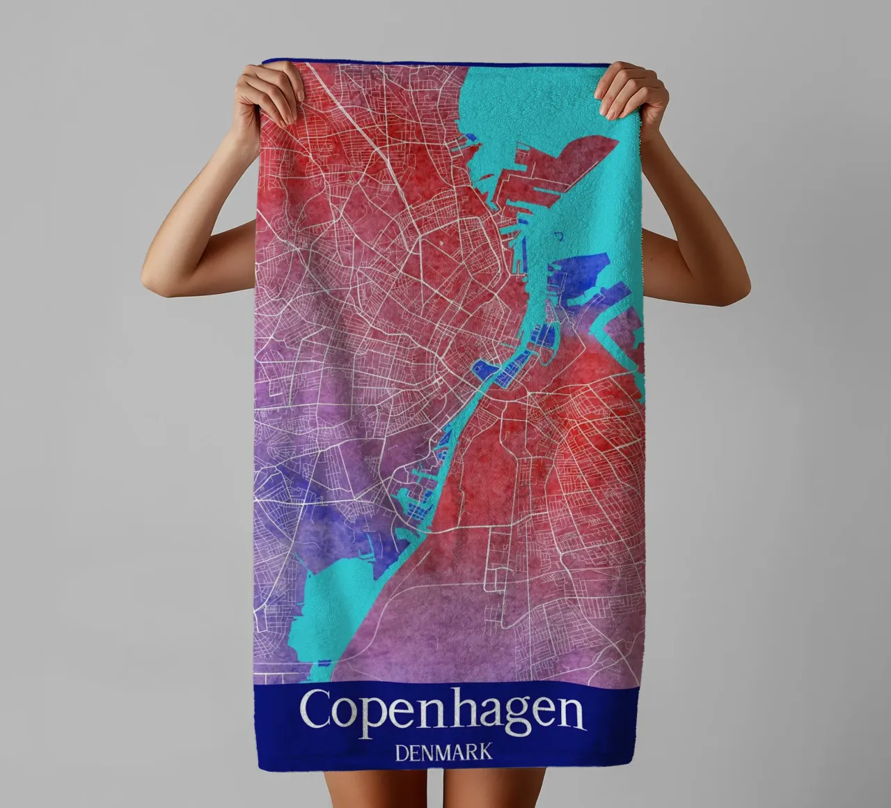 Copenhagen DENMARK asciugamano da bagno da WorldPrint