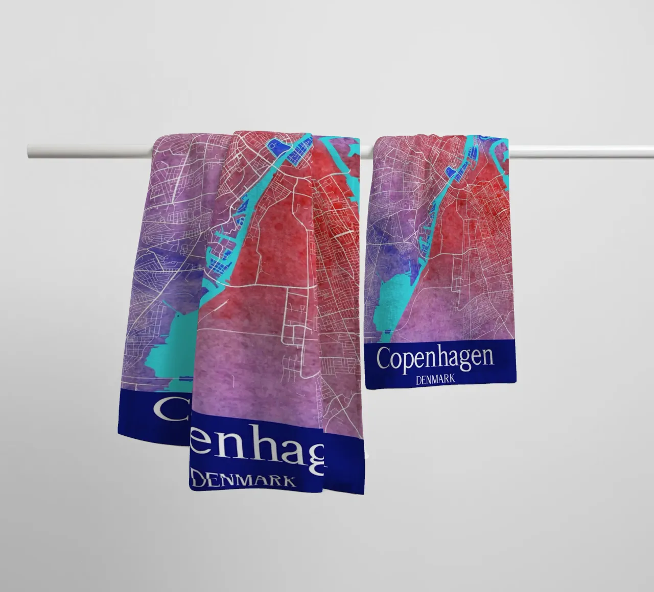 Copenhagen DENMARK asciugamano da bagno da WorldPrint
