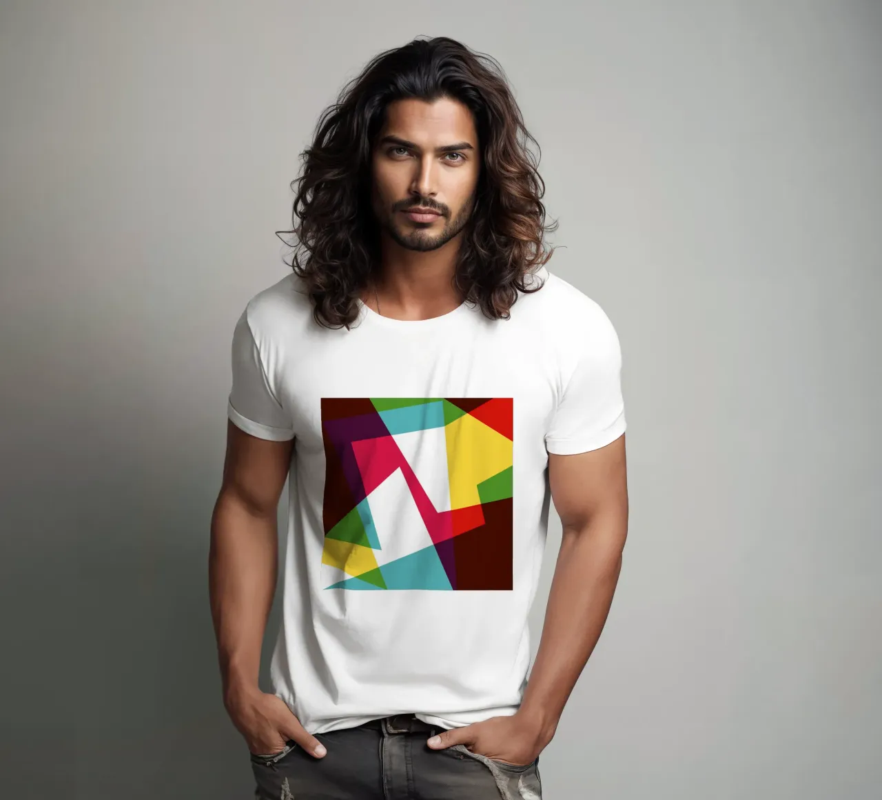 Jazzed Geometric t-shirt da Kim Hubball Studio