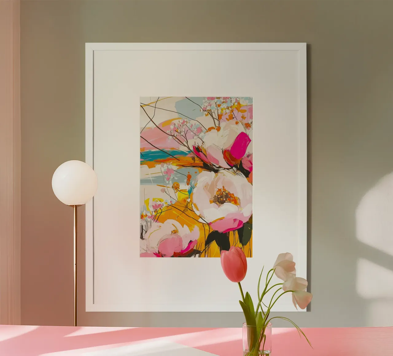 Levendige Bloemen Impasto | Moderne Abstracte Botanische Kunstdruk hahnemühle van dawnthesea
