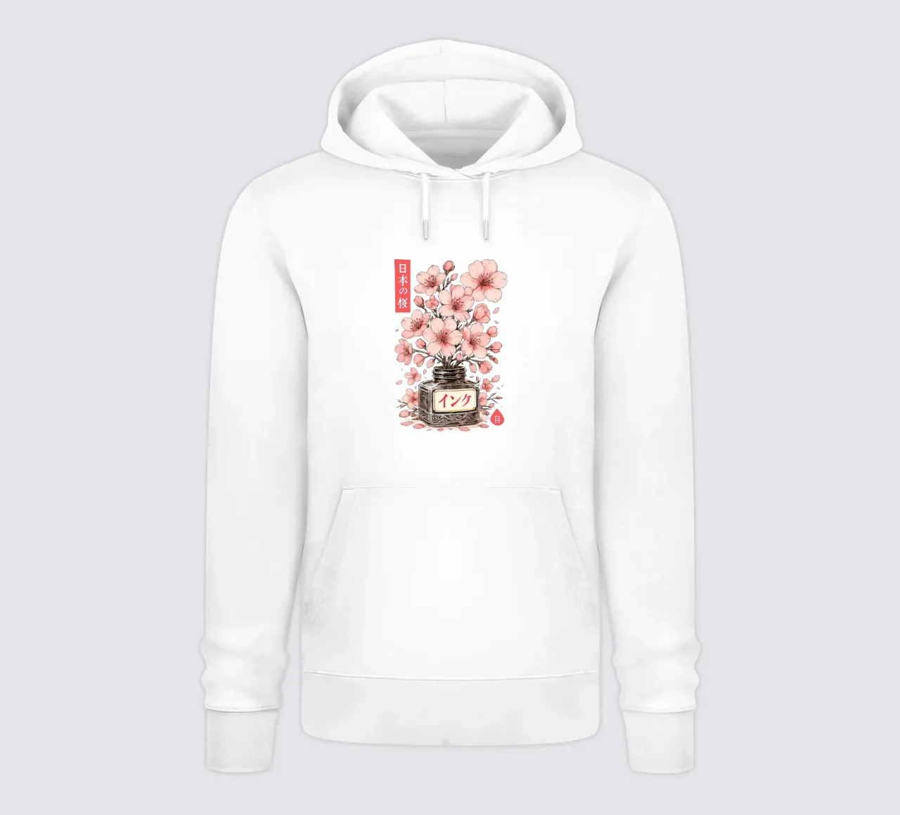 Fiore di sakura - inchiostro giapponese per fiori di ciliegio felpa con cappuccio da LM2KONE