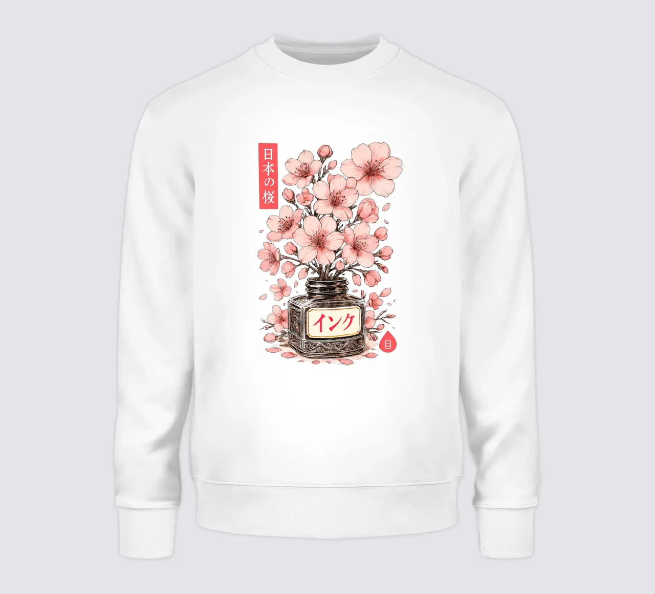 Fiore di sakura - inchiostro giapponese per fiori di ciliegio felpa da LM2KONE
