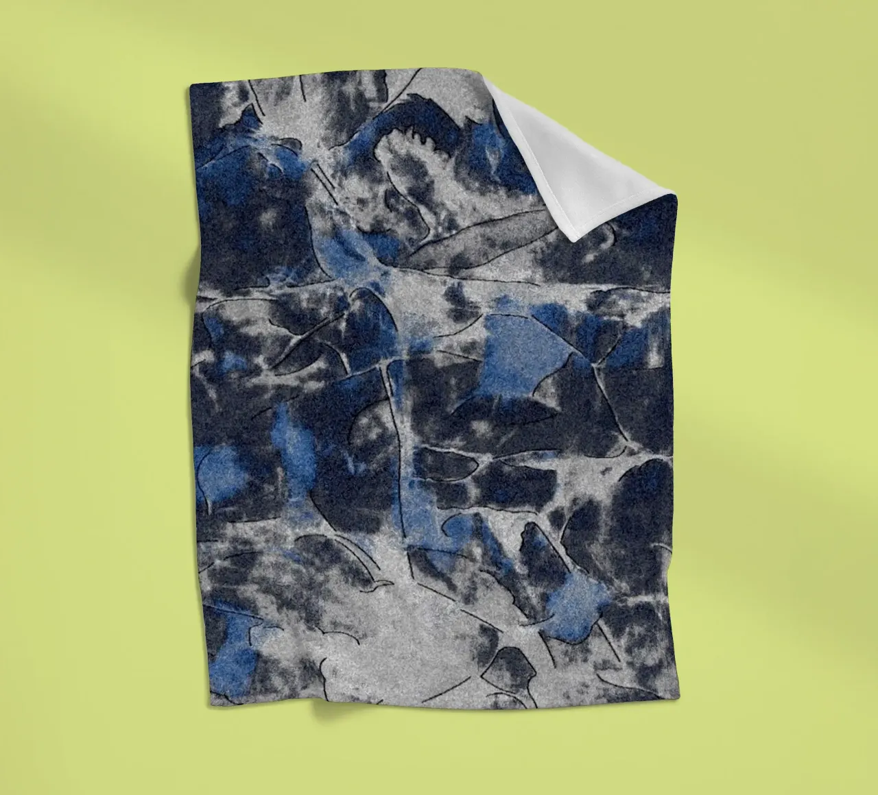 Grunge Ink astratto coperta in pile da Little Dean
