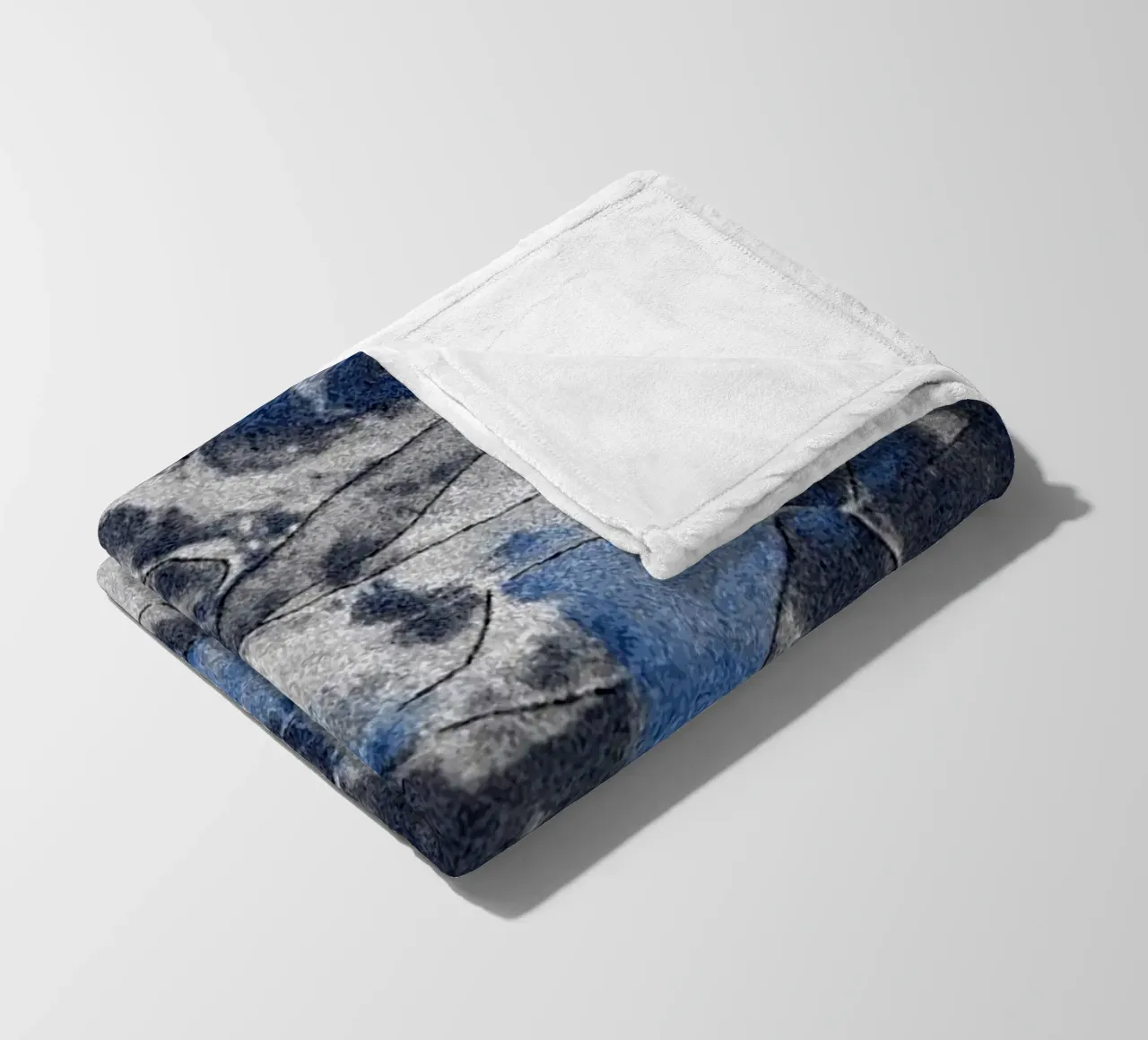 Grunge Ink astratto coperta in pile da Little Dean