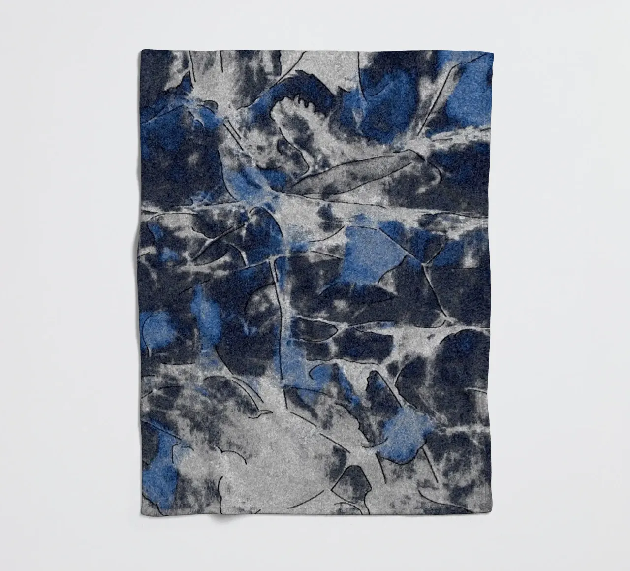 Grunge Ink astratto coperta in pile da Little Dean