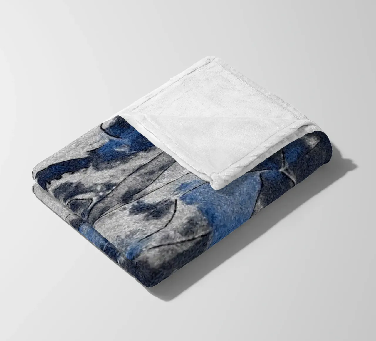 Grunge Ink astratto coperta in pile da Little Dean