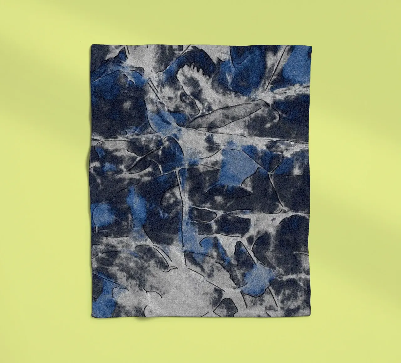 Grunge Ink astratto coperta in pile da Little Dean