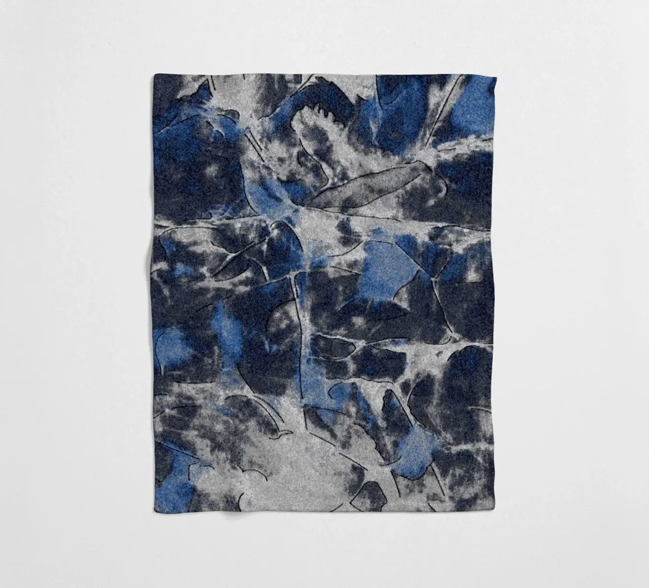 Grunge Ink astratto coperta in pile da Little Dean