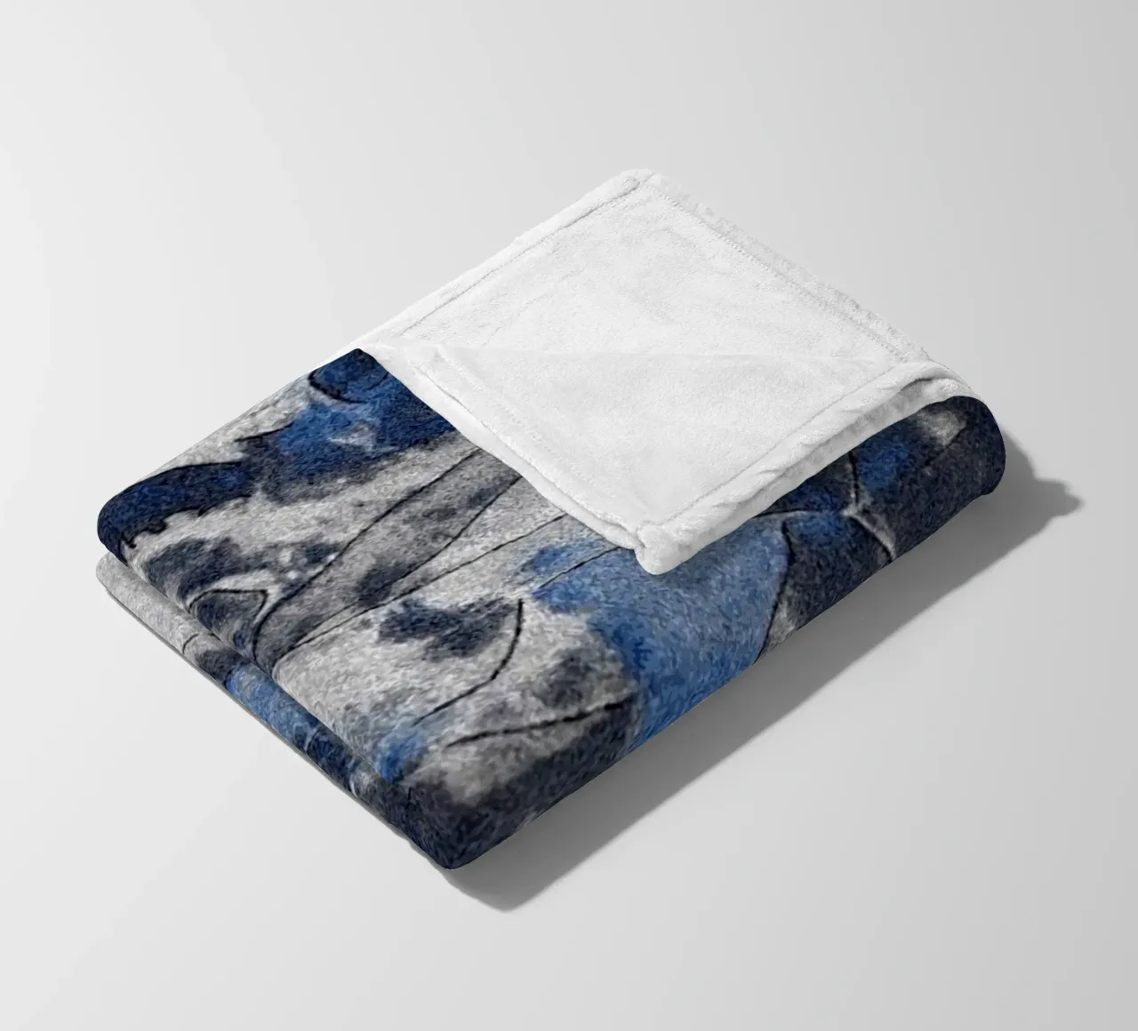 Grunge Ink astratto coperta in pile da Little Dean