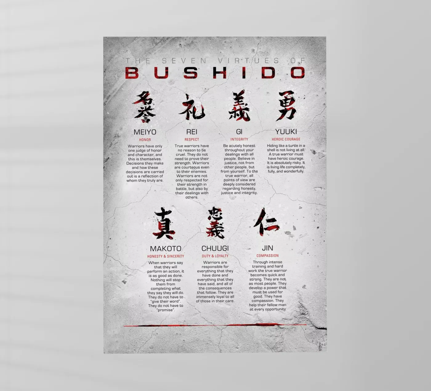 Bushido Code backlit folie van nabakumov