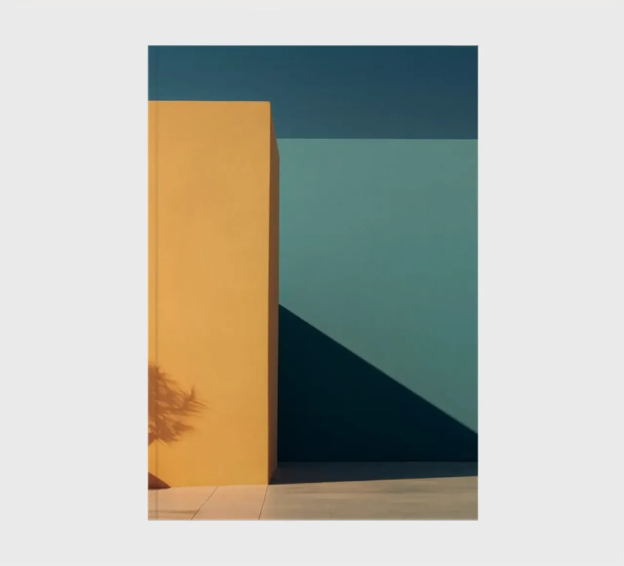 Minimalist Architecture Poster - Geometric shadows notebook by Affiches Minimalistes