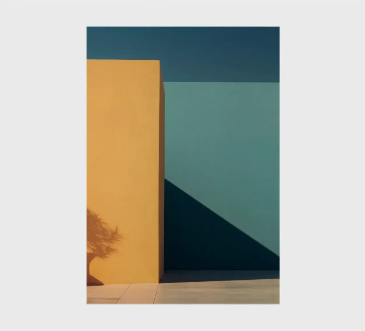 Minimalist Architecture Poster - Geometric shadows notebook by Affiches Minimalistes