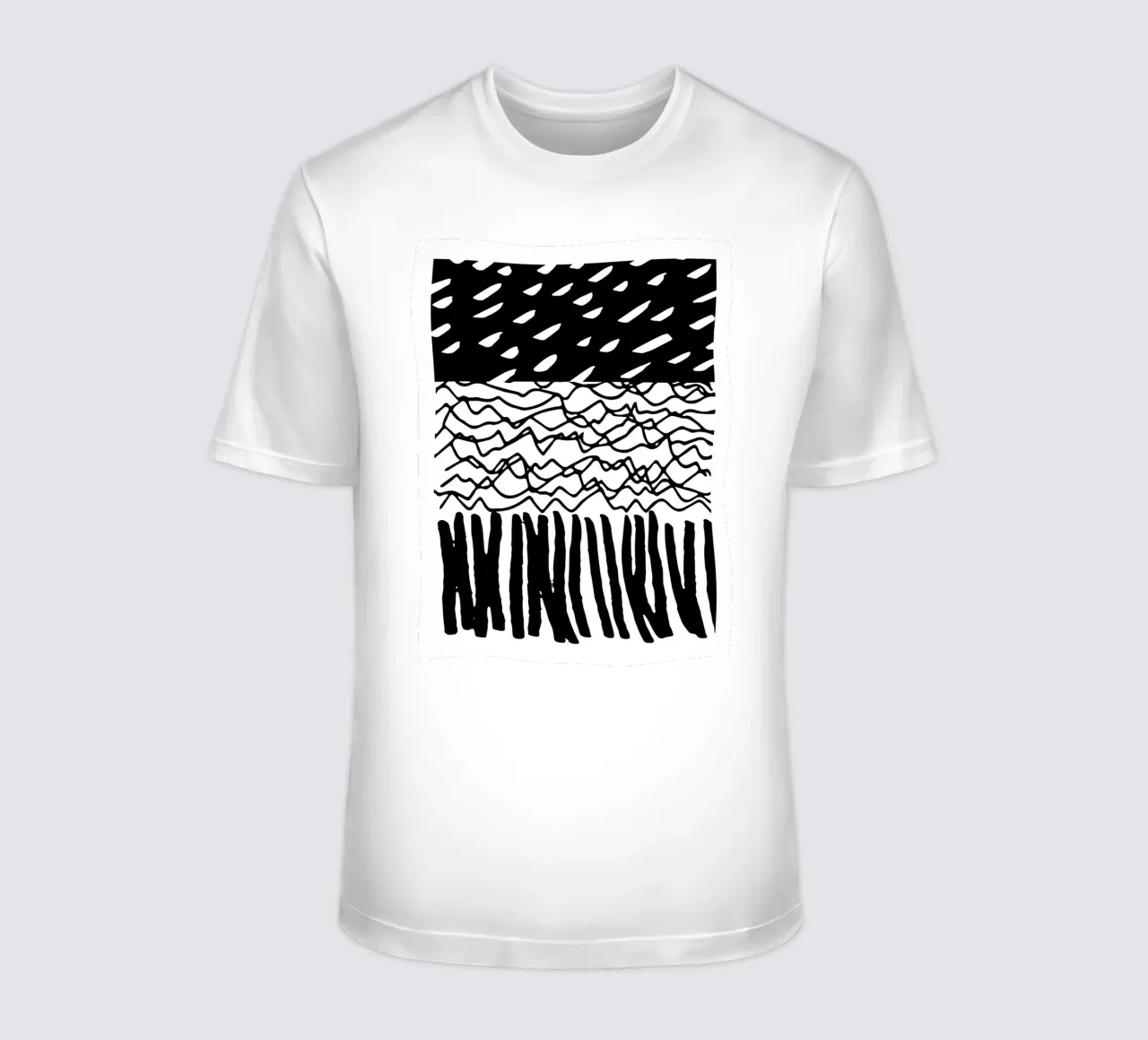 Motivo grafico con segni neri t-shirt da Kim Hubball Studio