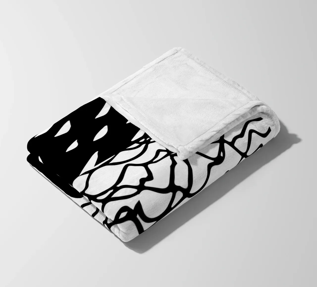Black Marks Graphic Pattern fleece blanket by Kim Hubball Studio