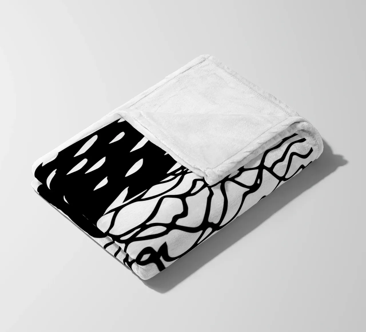 Black Marks Graphic Pattern fleece blanket by Kim Hubball Studio