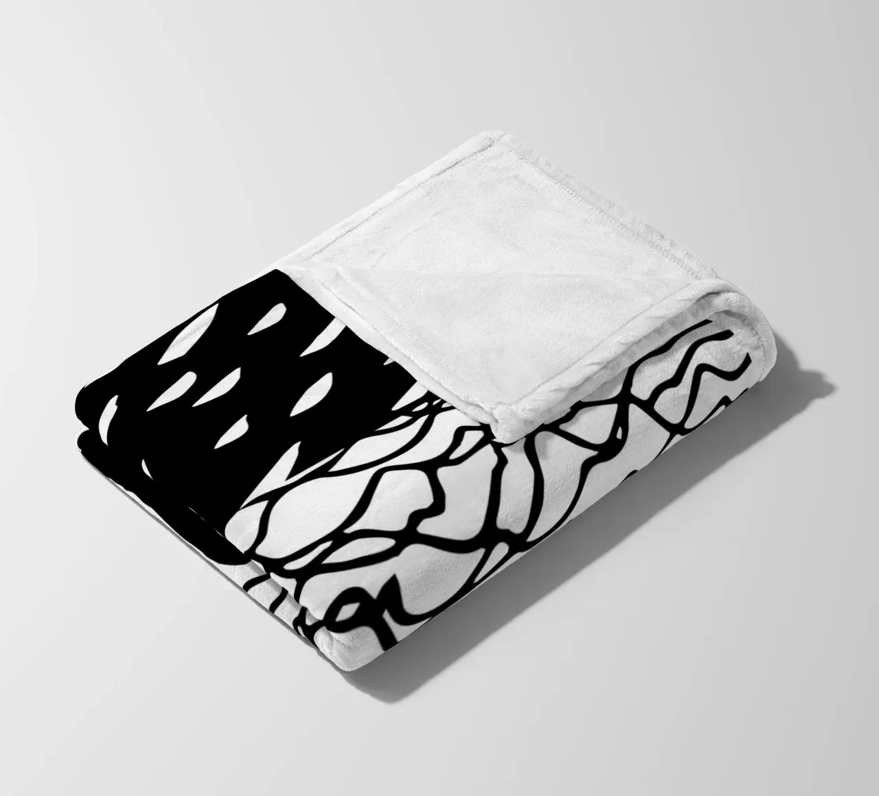 Black Marks Graphic Pattern fleece blanket by Kim Hubball Studio