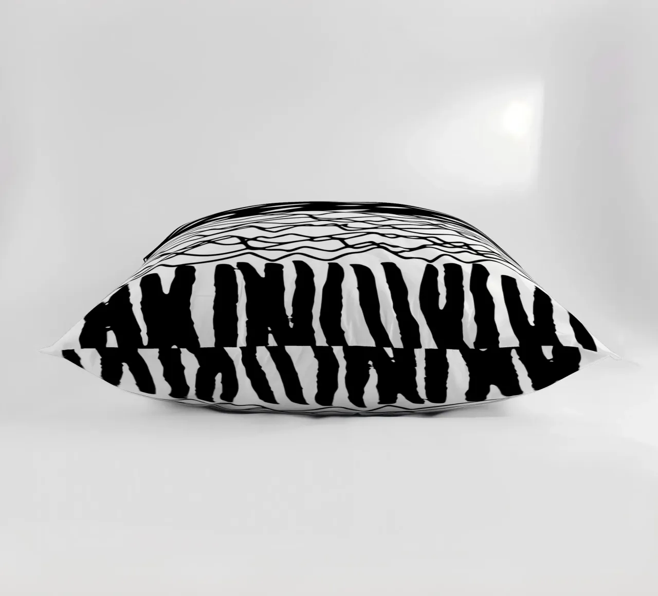 Black Marks Graphic Pattern decorative cushion by Kim Hubball Studio