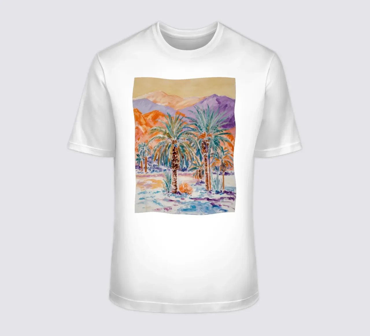Riflesso di palma dell'oasi t-shirt da Angkasa Mist