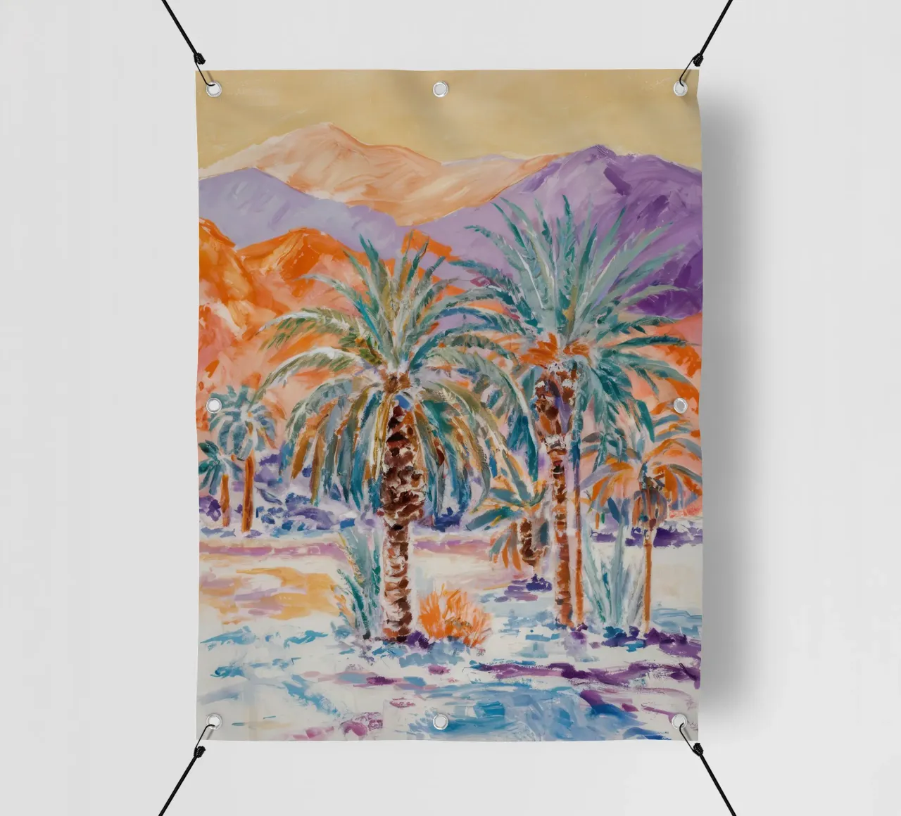 Riflesso di palma dell'oasi telo in pvc da Angkasa Mist