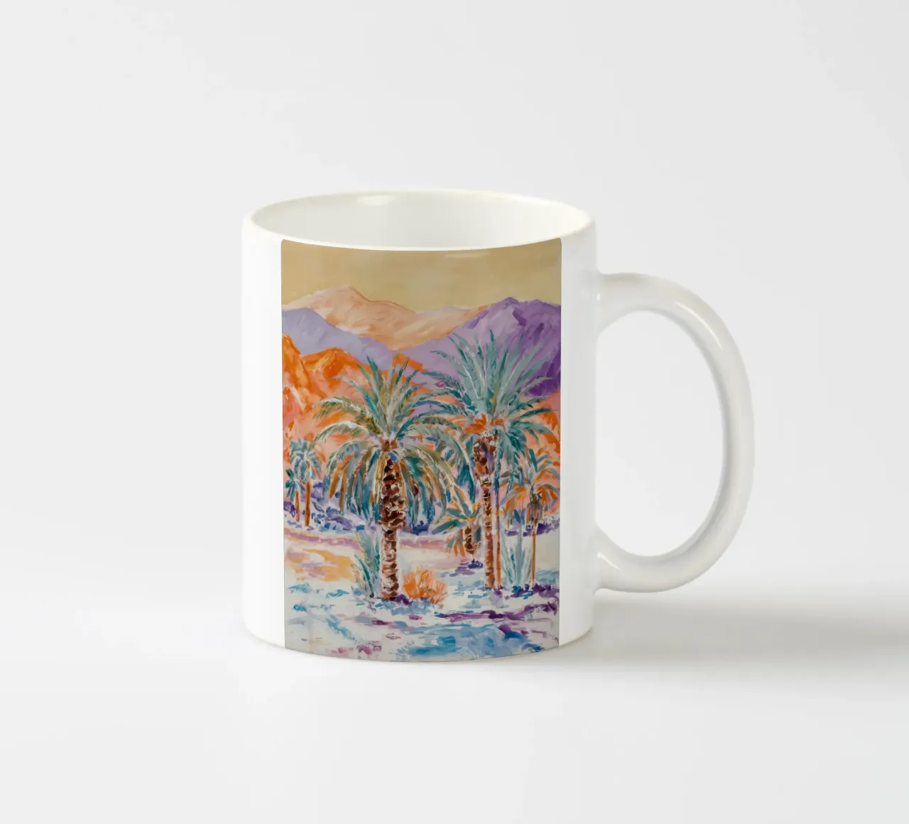 Riflesso di palma dell'oasi tazza in ceramica da Angkasa Mist