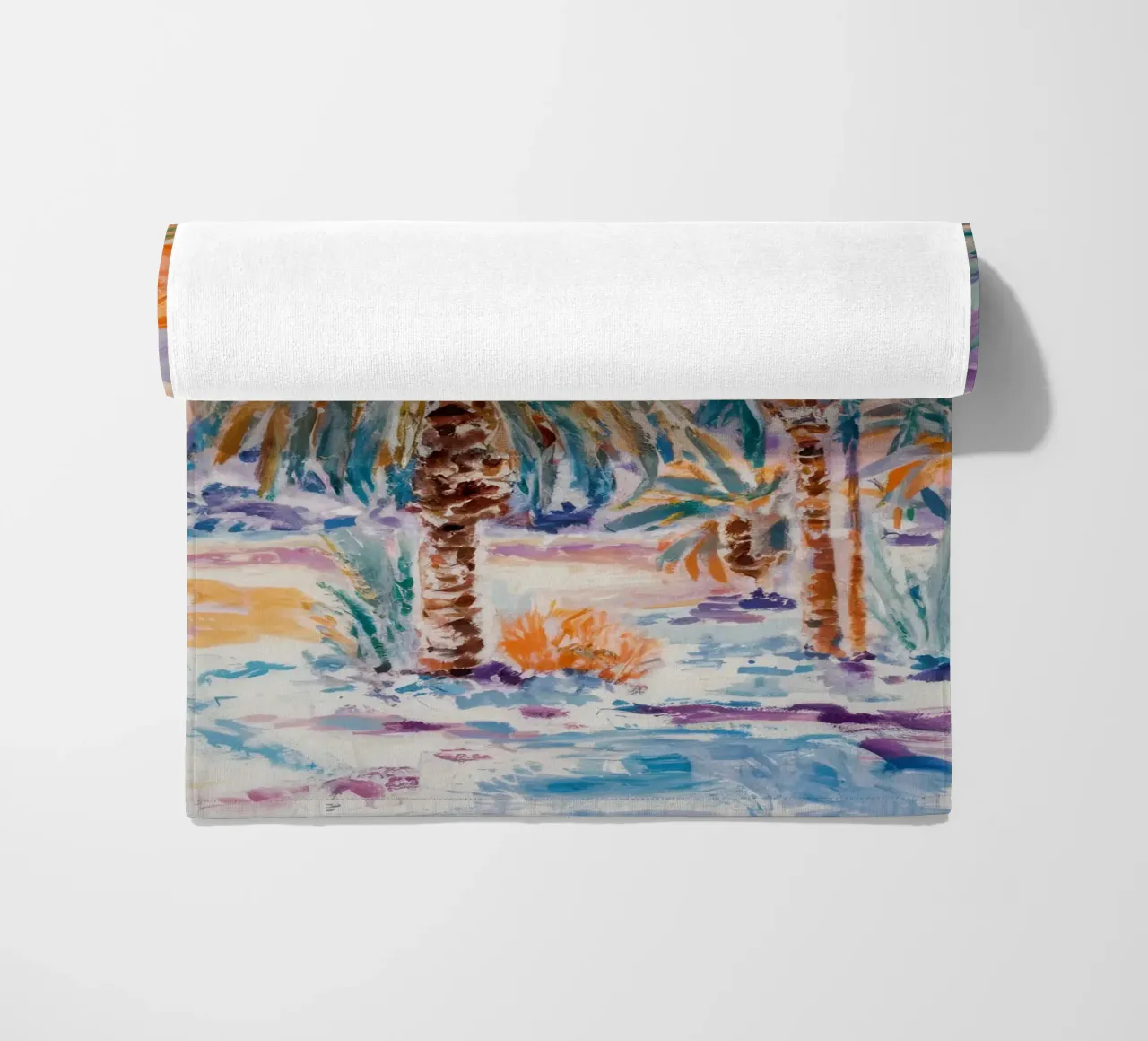 Riflesso di palma dell'oasi telo mare da Angkasa Mist