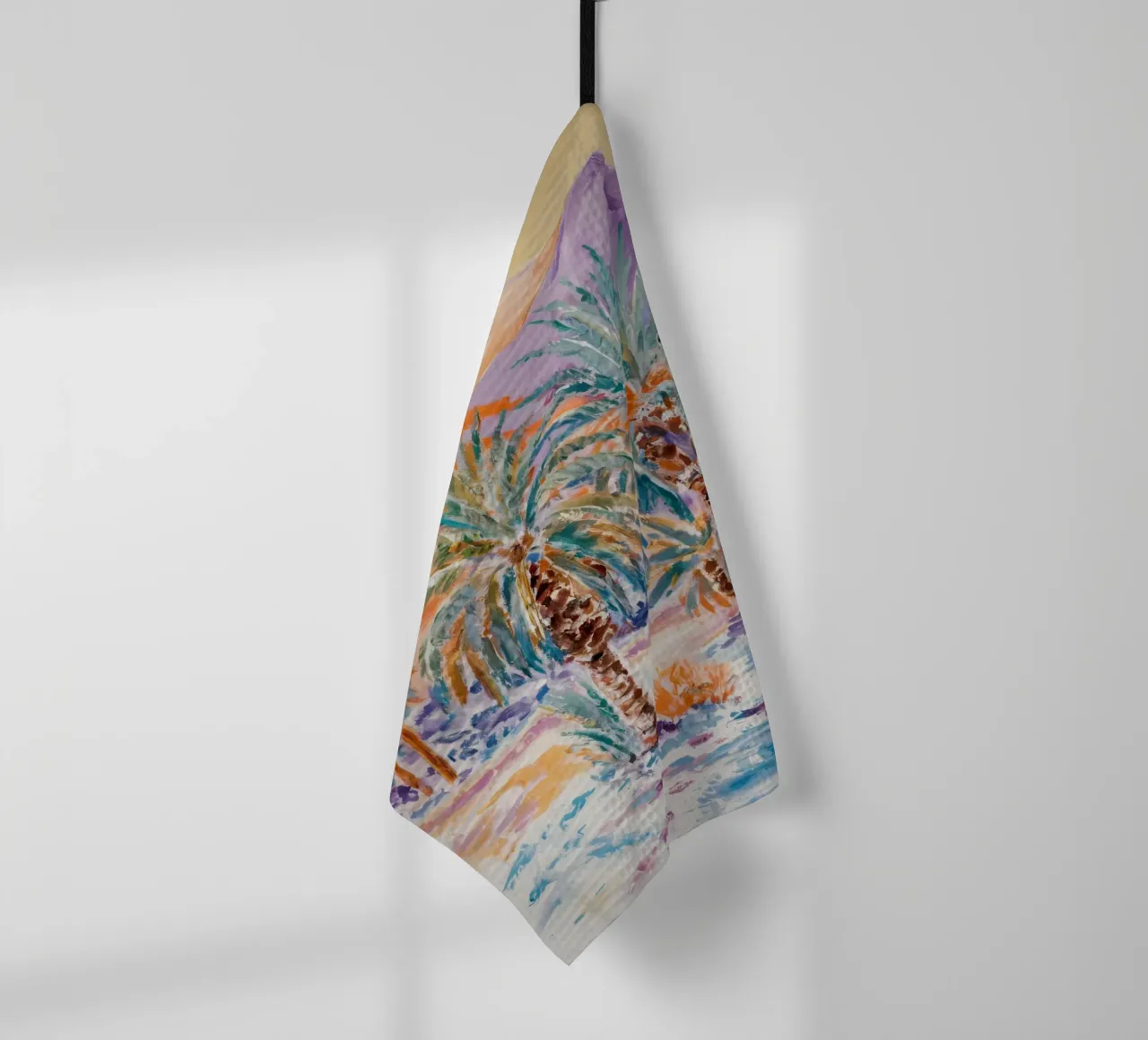 Riflesso di palma dell'oasi canovaccio da cucina da Angkasa Mist