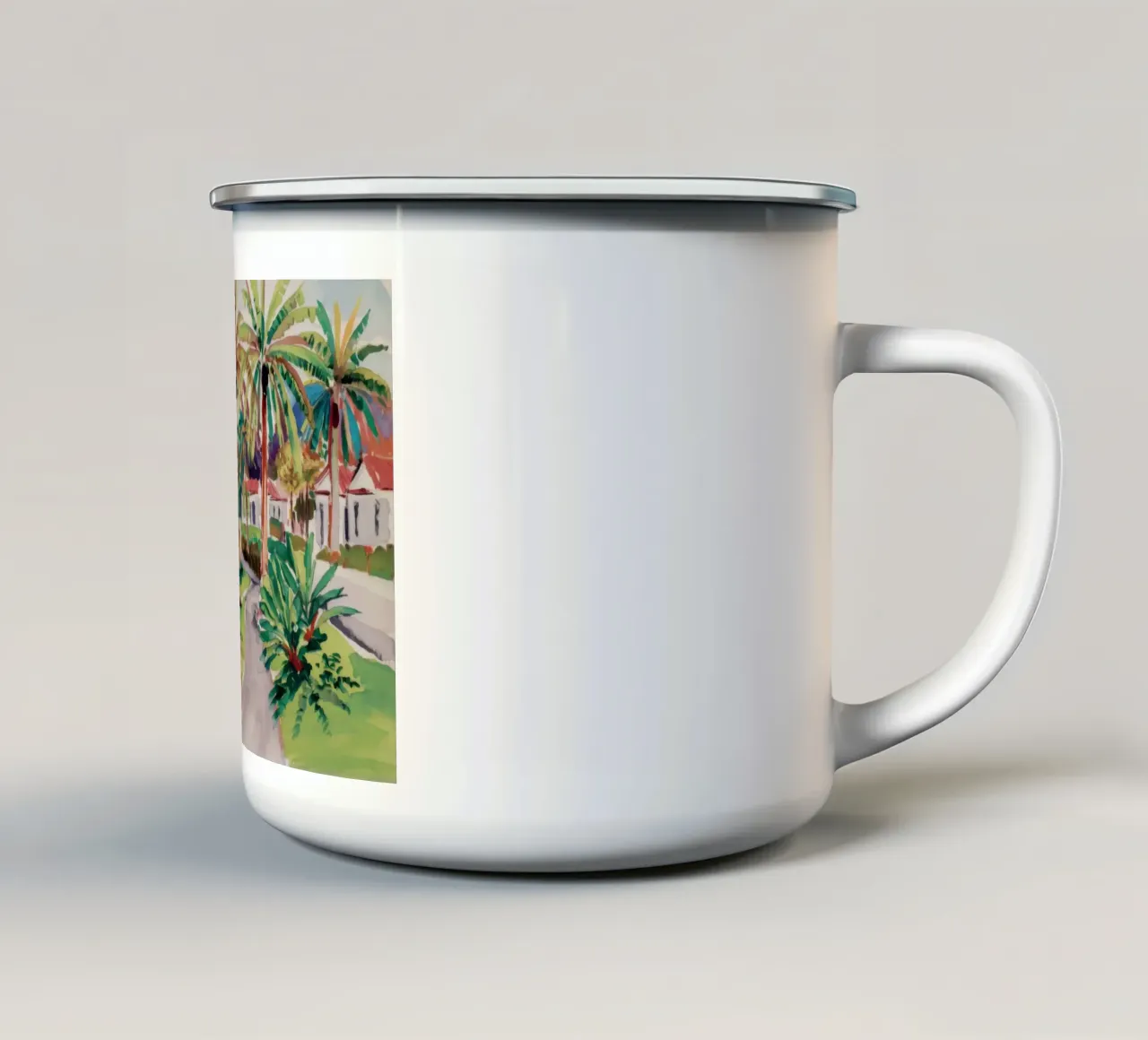 Villa Palm Serenity tazza in smalto da Angkasa Mist
