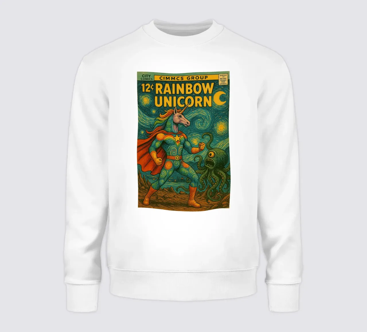 RAINBOW UNICORN - Fresh Supes On The Block felpa da Vintage Van Gogh