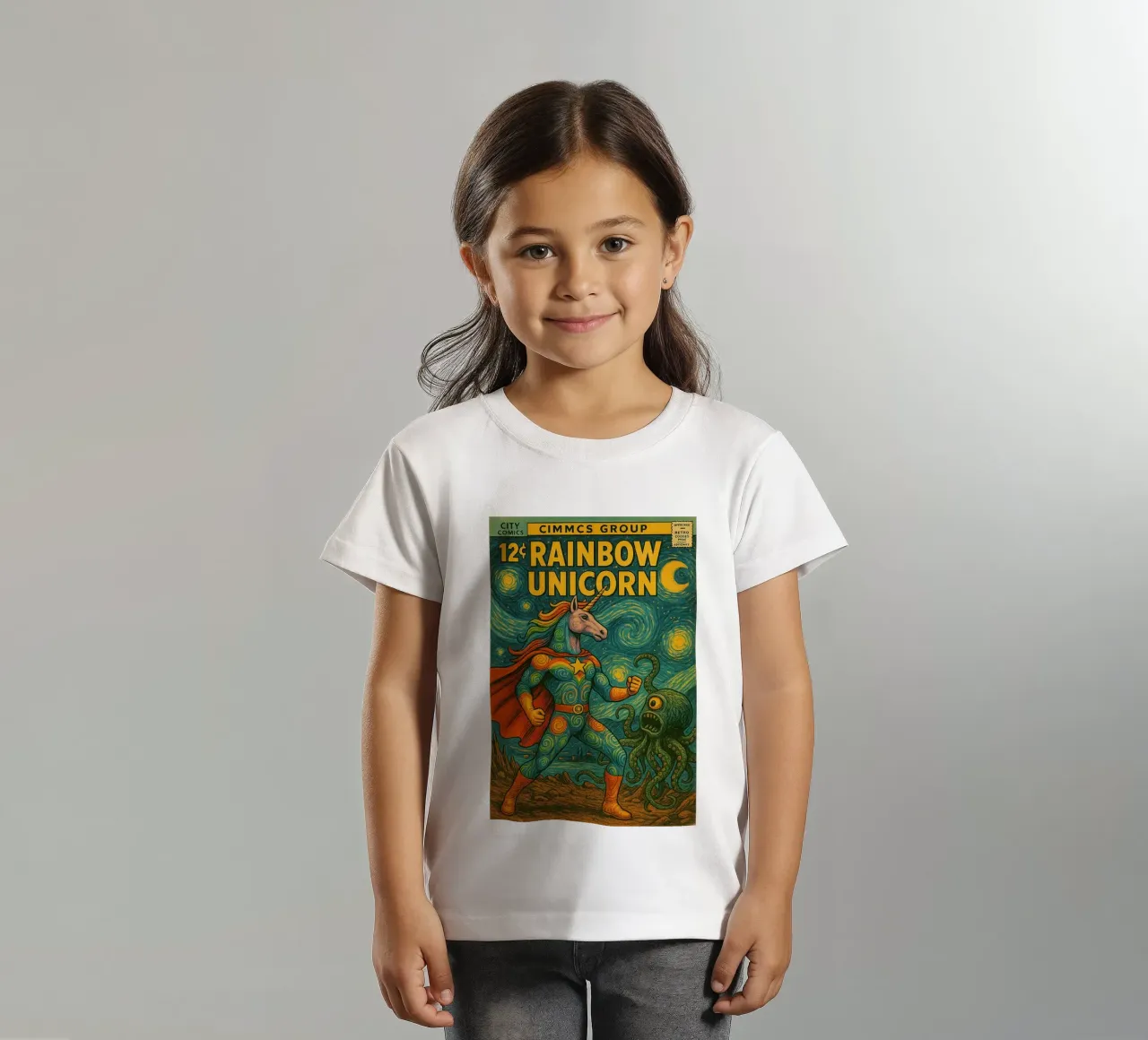 RAINBOW UNICORN - Fresh Supes On The Block t-shirt bambini da Vintage Van Gogh