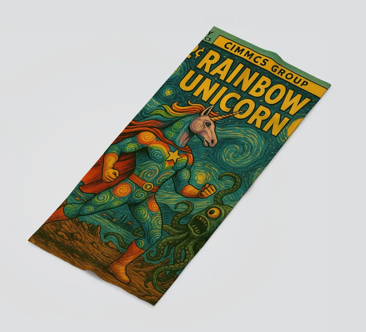 RAINBOW UNICORN - Fresh Supes On The Block telo mare da Vintage Van Gogh