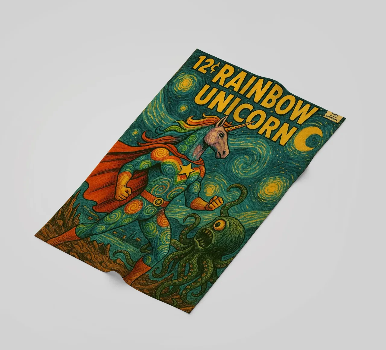 RAINBOW UNICORN - Fresh Supes On The Block telo mare da Vintage Van Gogh