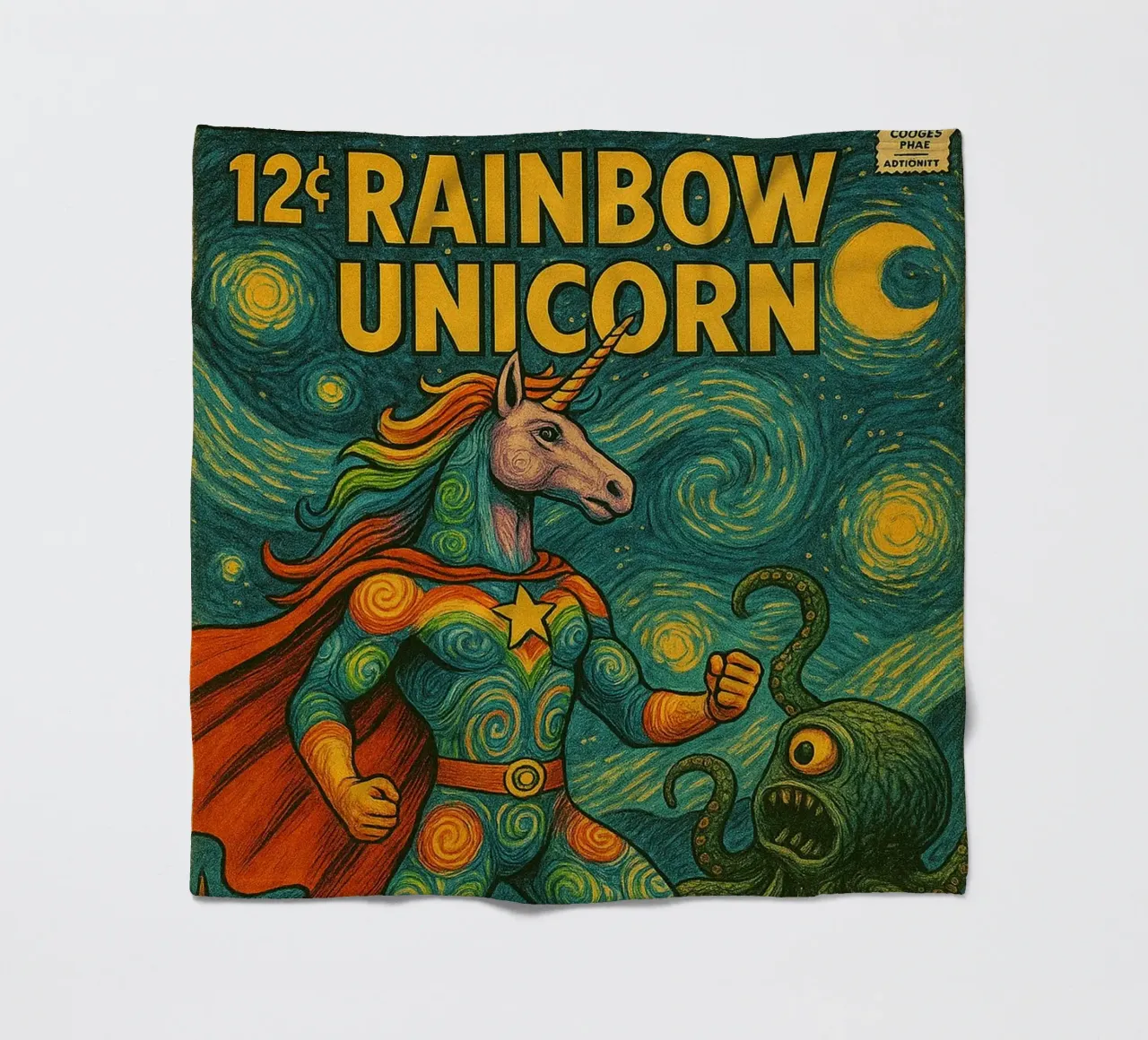 RAINBOW UNICORN - Fresh Supes On The Block coperta in pile da Vintage Van Gogh