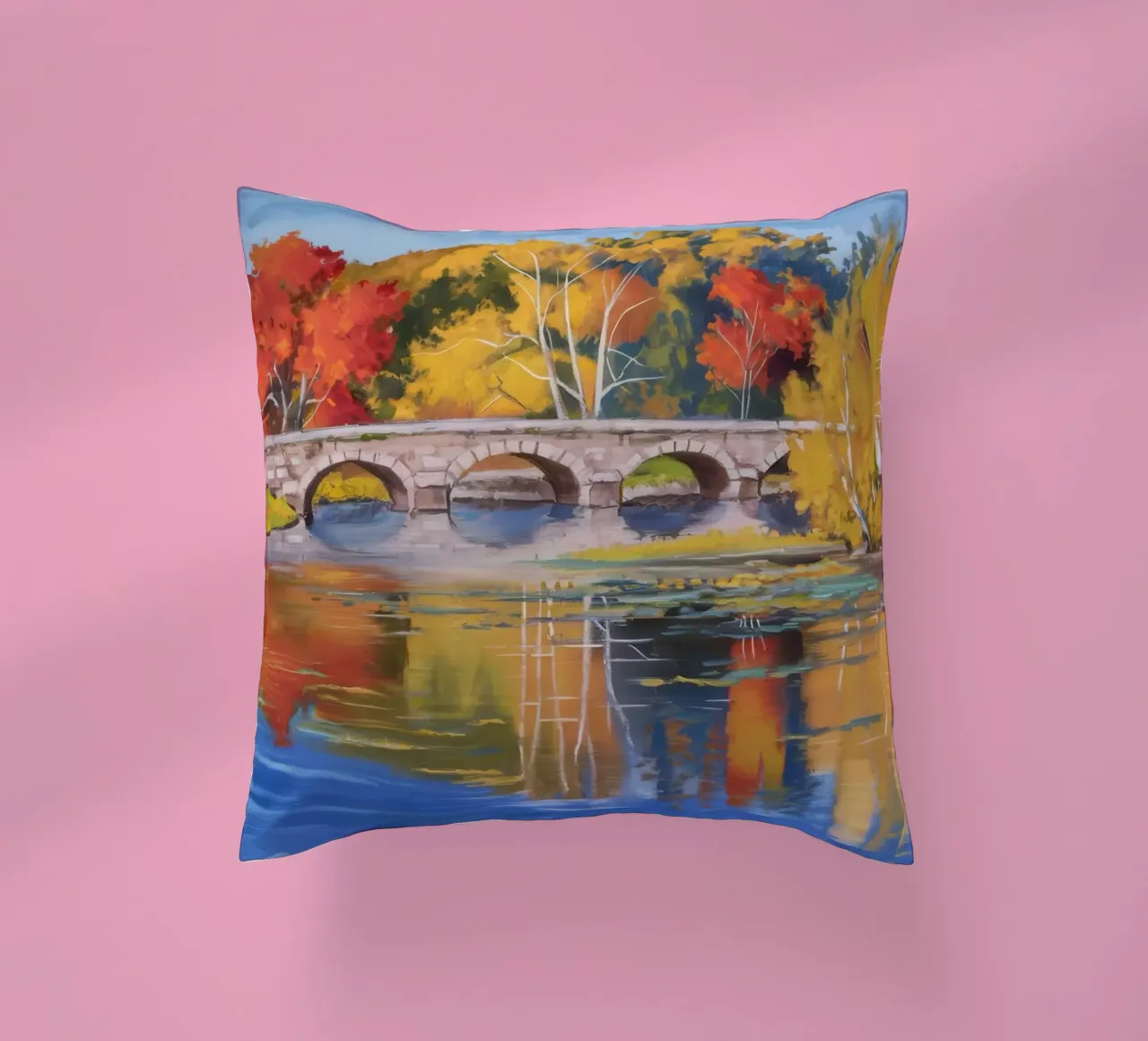 Riflessione autunnale sul fiume cuscino da Angkasa Mist