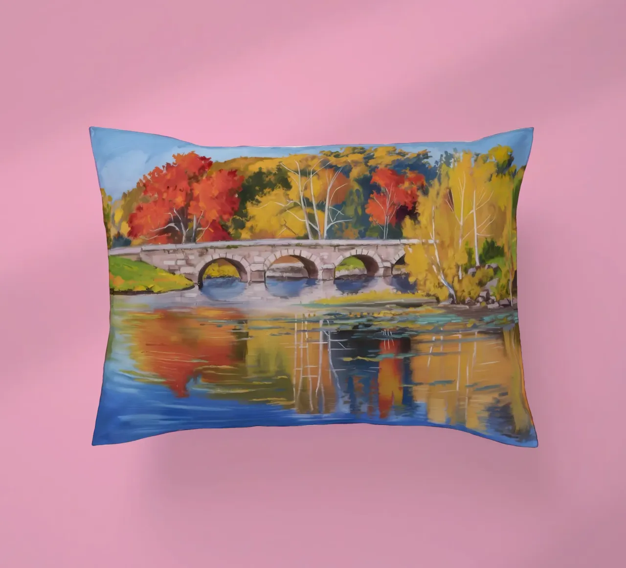 Riflessione autunnale sul fiume cuscino da Angkasa Mist