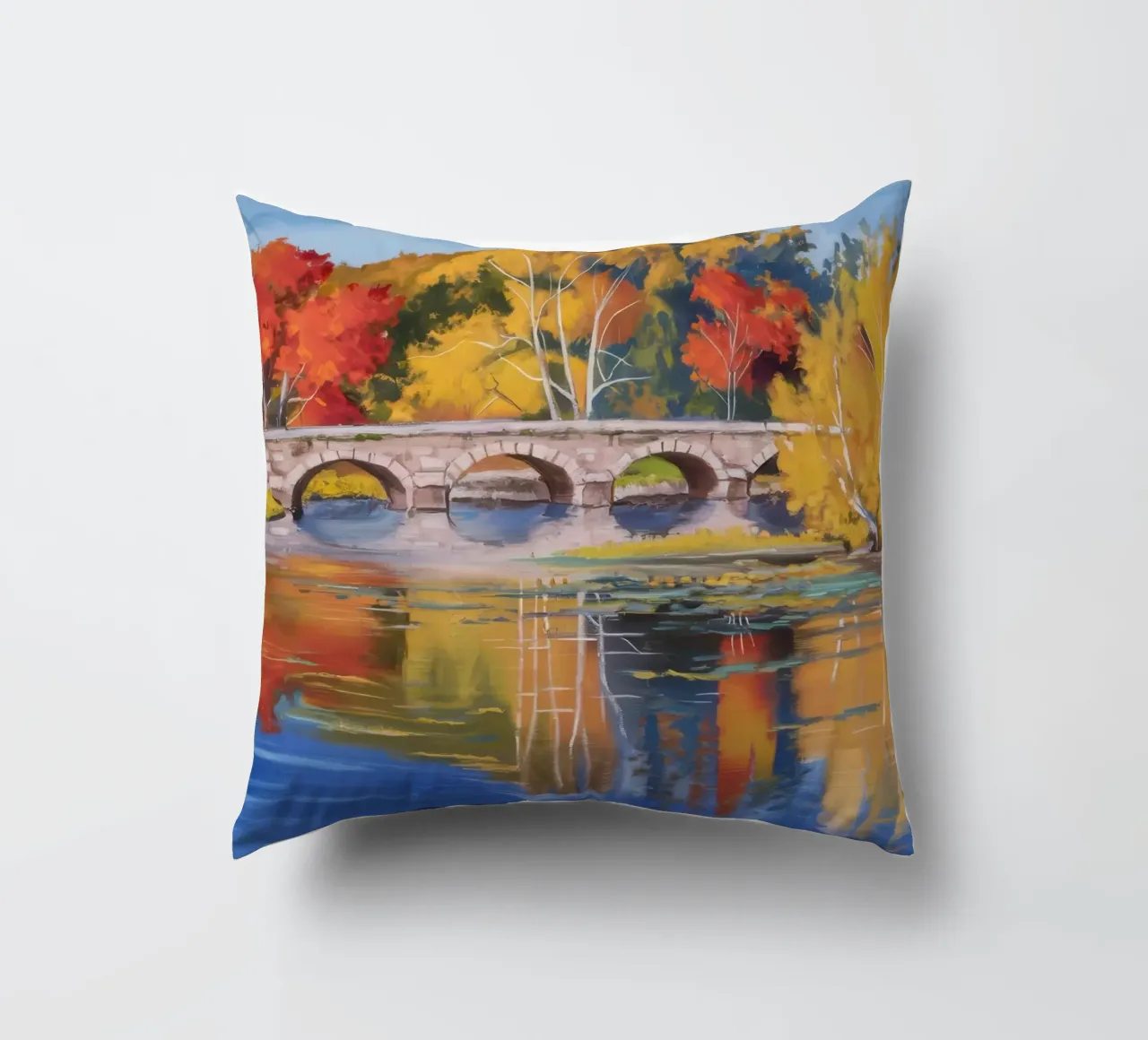 Riflessione autunnale sul fiume cuscino da Angkasa Mist