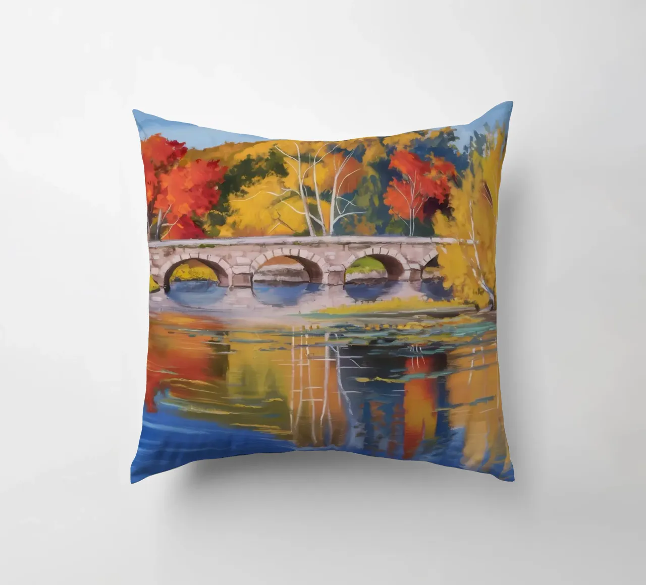 Riflessione autunnale sul fiume cuscino da Angkasa Mist