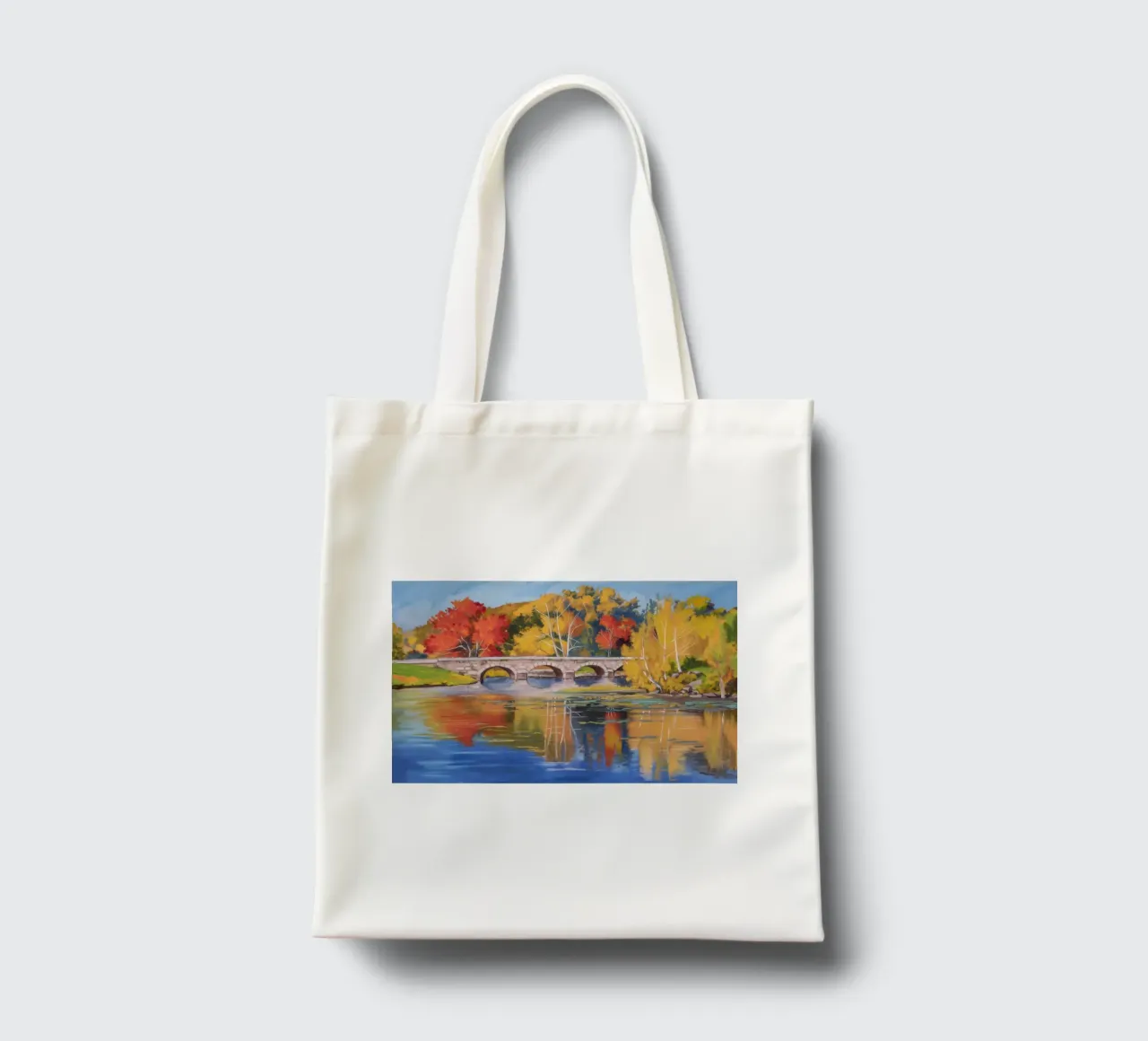 Riflessione autunnale sul fiume borsa in juta da Angkasa Mist