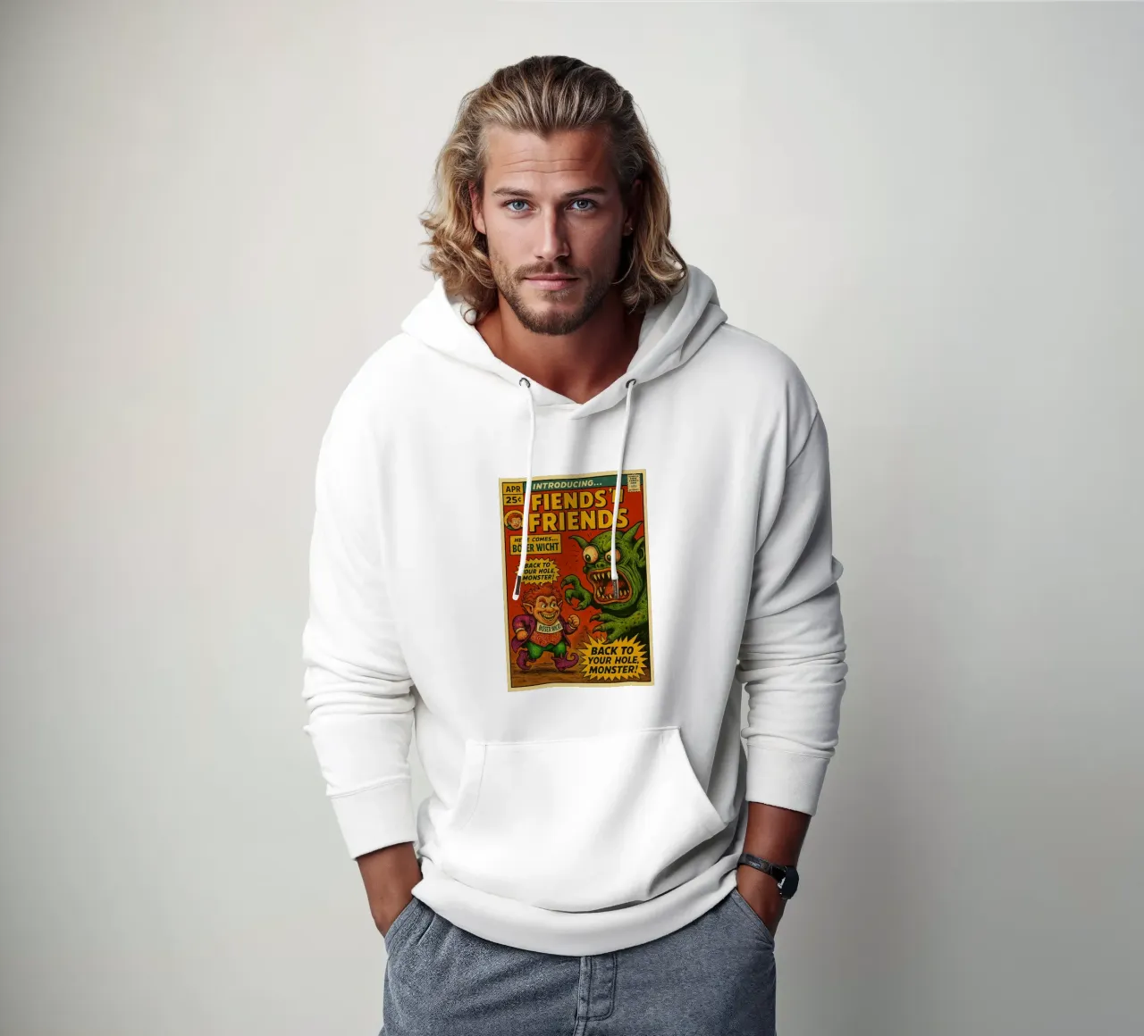 BÖSER WICHT -FIENDS AND FRIENDS - Fresh Supes On The Block felpa con cappuccio da Vintage Van Gogh