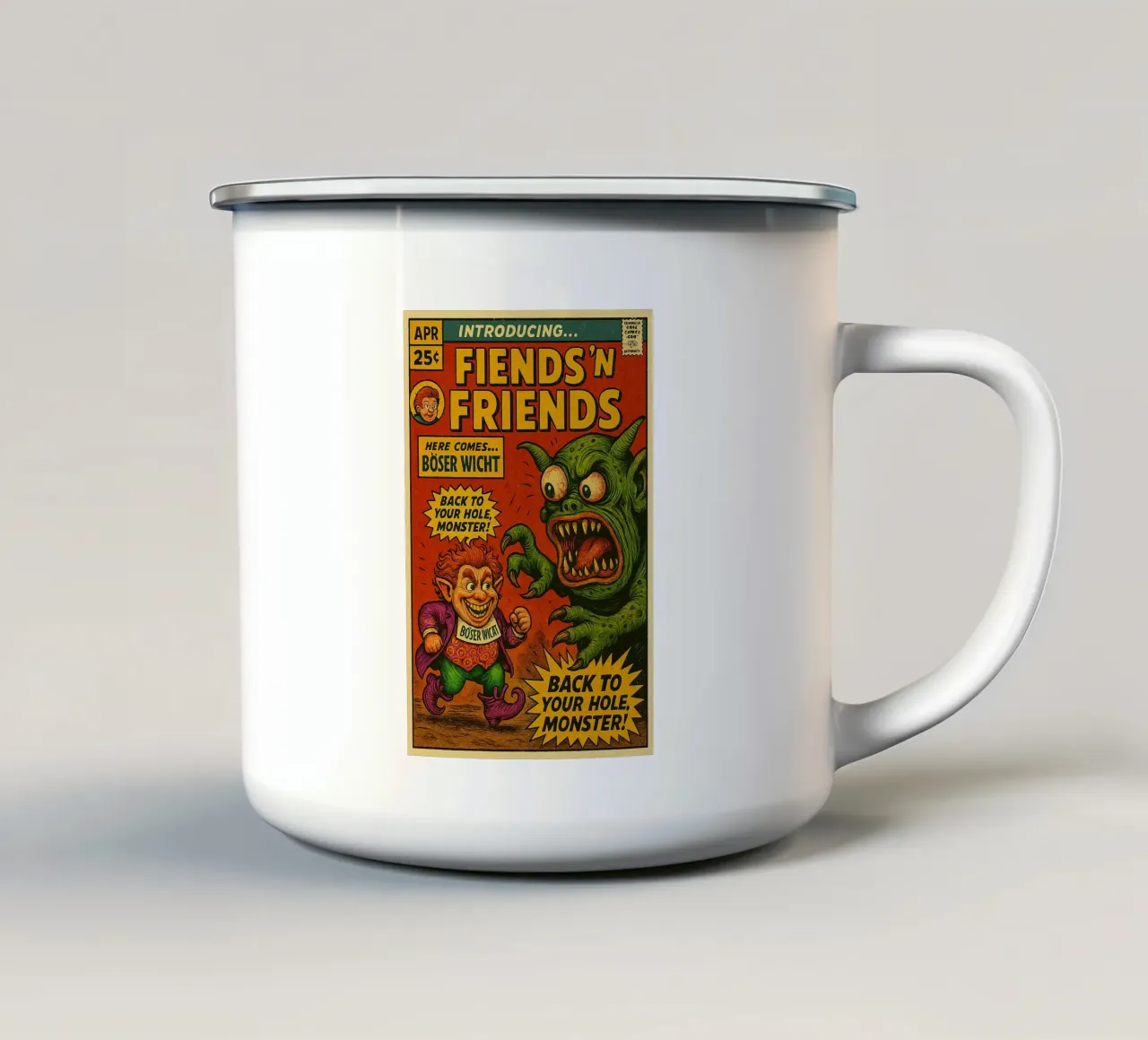 BÖSER WICHT -FIENDS AND FRIENDS - Fresh Supes On The Block tazza in smalto da Vintage Van Gogh