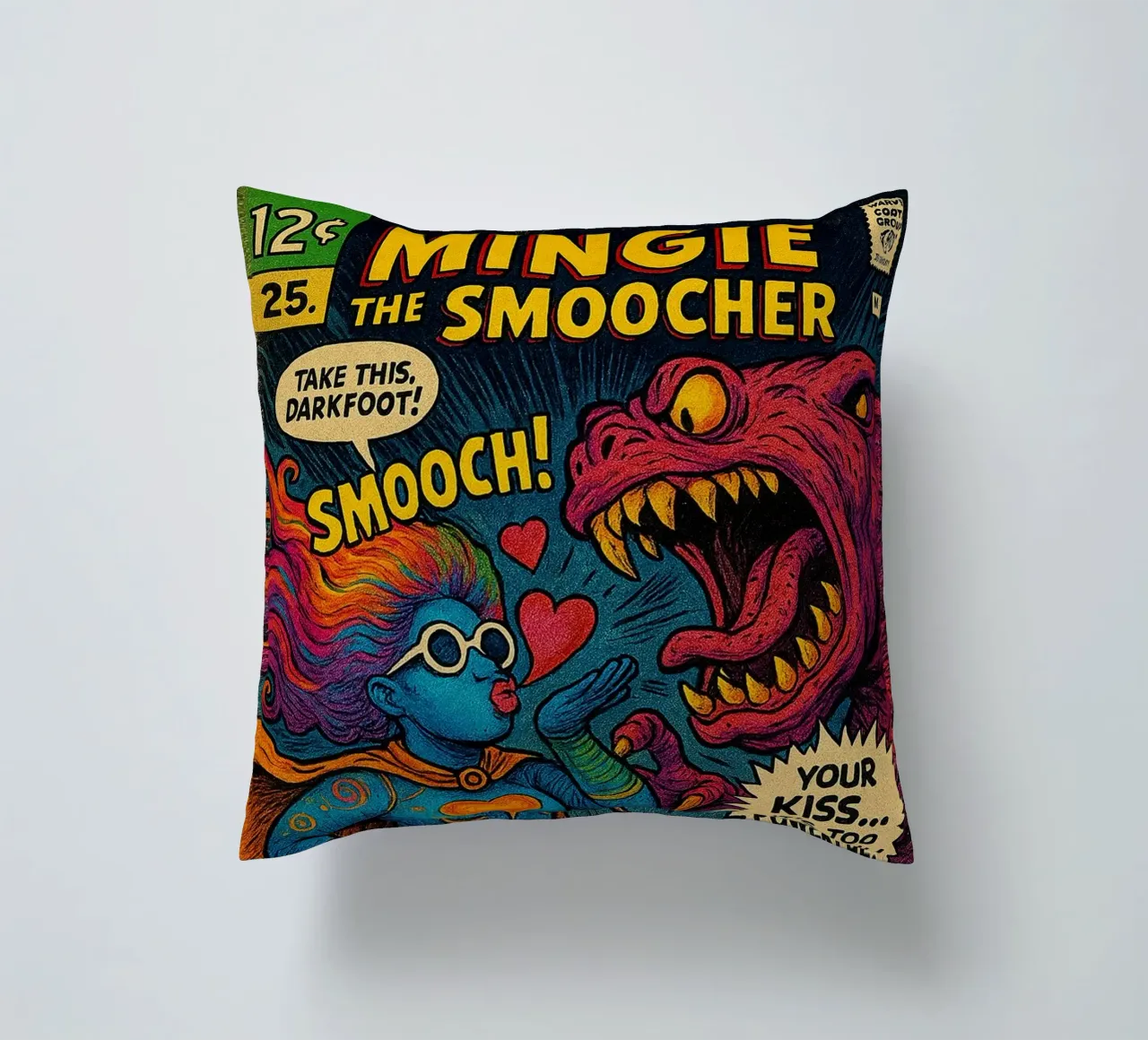 MINGIE THE SMOOCHER 1 - Fresh Supes On The Block cuscino da Vintage Van Gogh