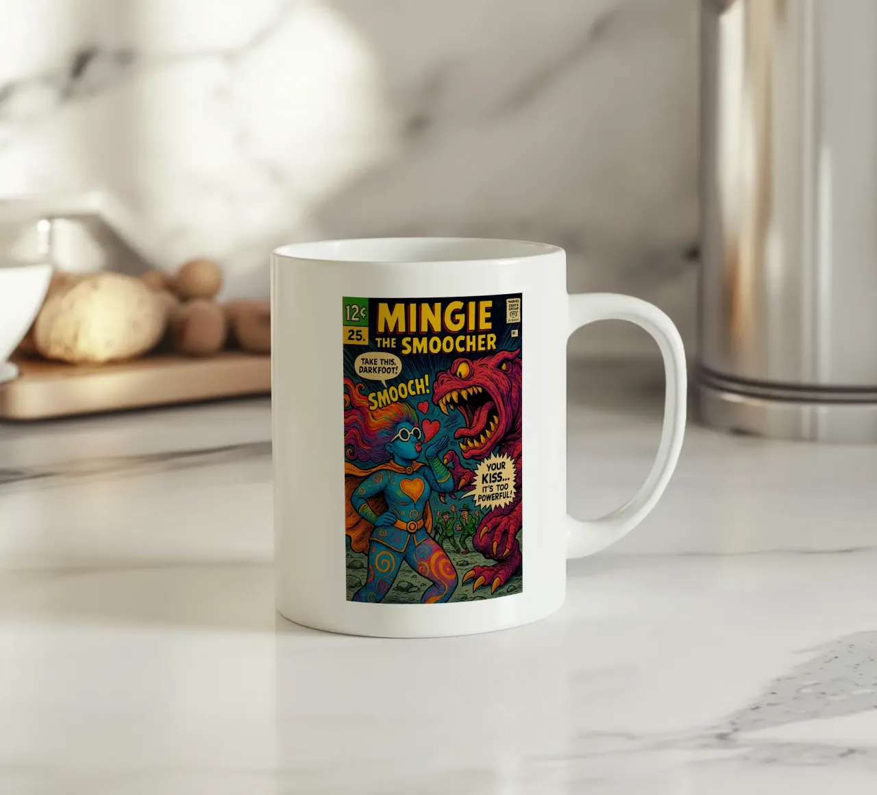 MINGIE THE SMOOCHER 1 - Fresh Supes On The Block tazza in ceramica da Vintage Van Gogh